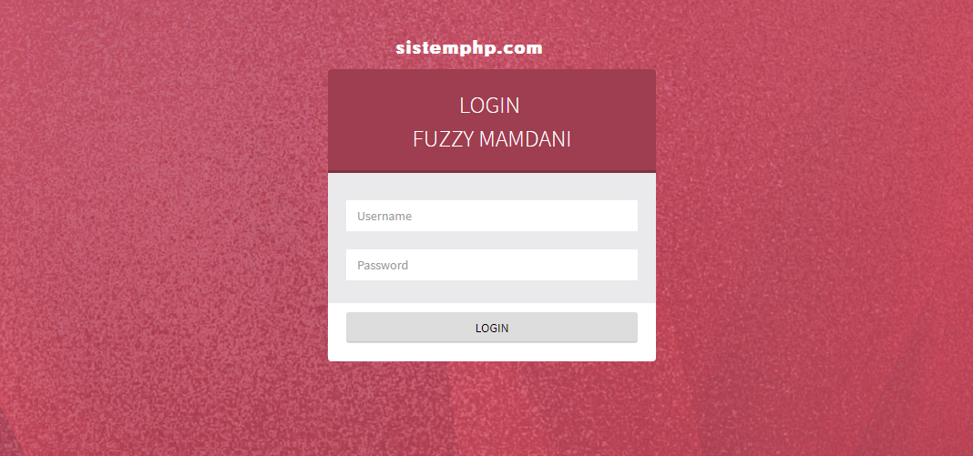 Login sistem pakar fuzzy mamdani