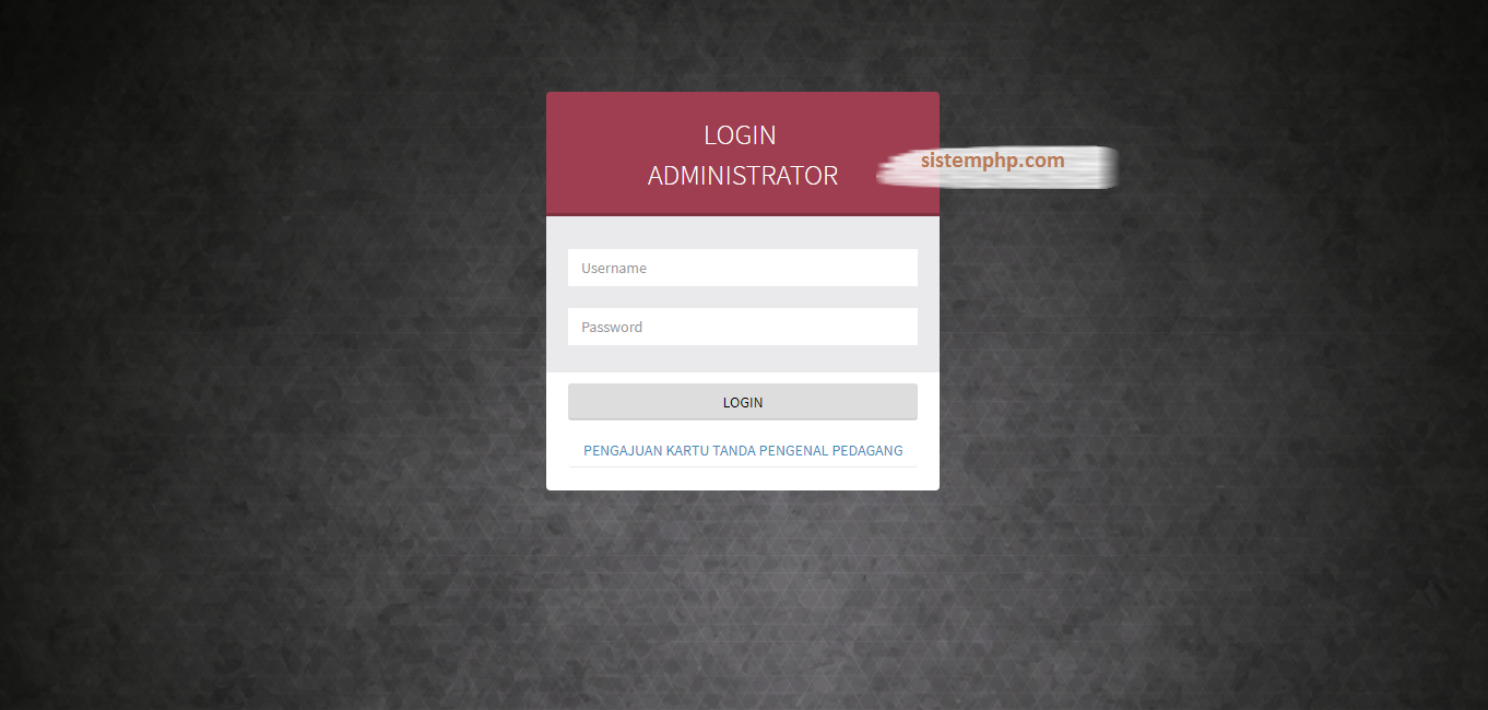 Login aplikasi pengajuan kartu anggota
